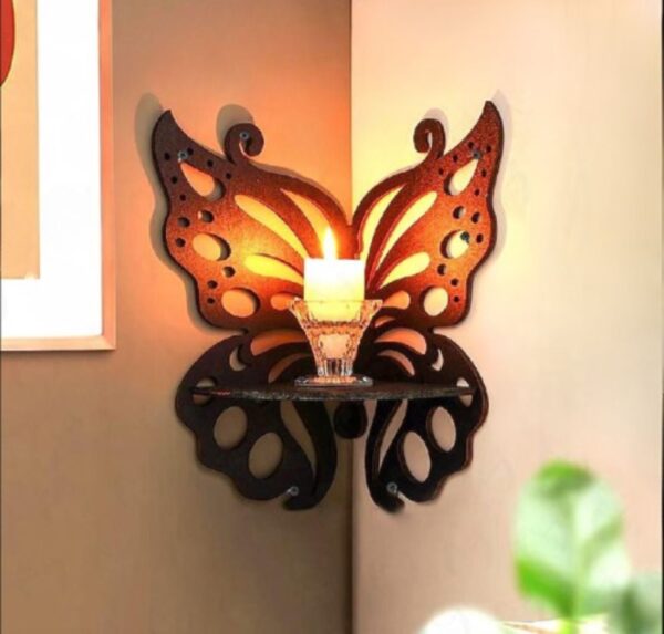 Butterfly Shaped Latest Corner Wall Shelf