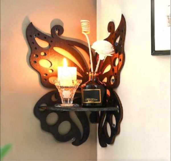 Butterfly Shaped Latest Corner Wall Shelf