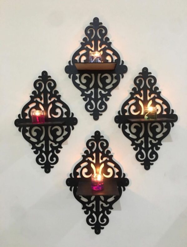 Set of 4 Antique Style CNC Wall Sconces