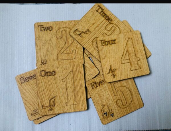 Alphabets Kids Wooden Stencils Drawing Kit - 26 Pieces & Numbers 1-10 Educational Wooden Toy - Image 3