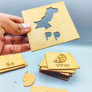 Alphabets Kids Wooden Drawing Kit - 26 Pieces Educational Wooden Toy
